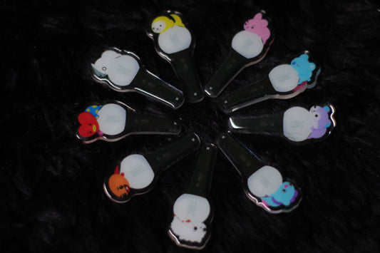 BT21 Light Stick Pins